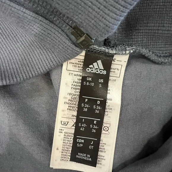 Adidas Charcoal Zip-Up Hoodie - Picture 3 of 16